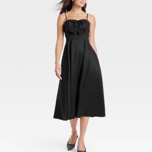 A New Day Elegant Black Midi Dress